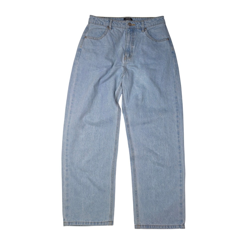 Afends High Rise Straight Leg‎ Ankle Denim Jeans Light Wash Blue Cotton Womens 6
